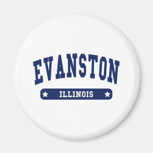 Evanston Illinois College Stil T-skjortor Magnet
