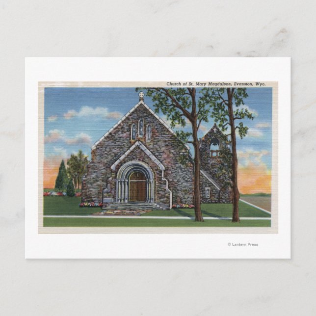 Evanston, WY - St Mary Magdalene View-kyrkan Vykort (Framsida)