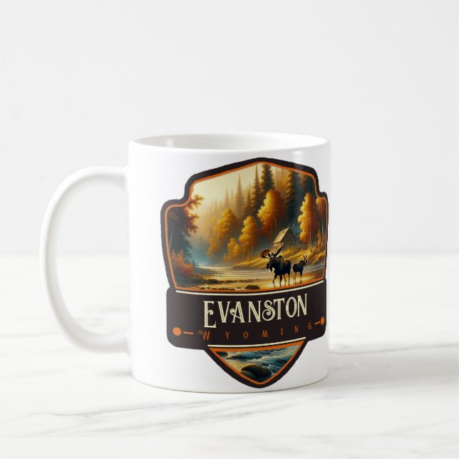Evanston, Wyoming | Antik Kaffemugg (Vänster)