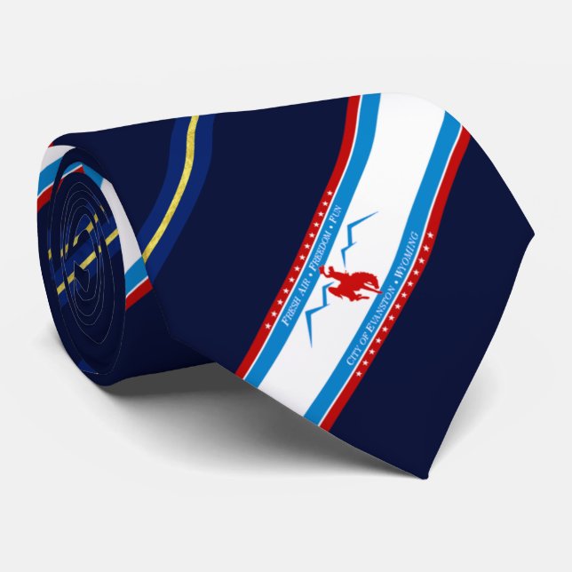 Evanston (Wyoming) City flagga Neck Tie Slips (Rullad)