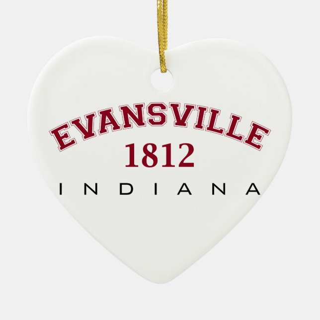 Evansville IN - 1812 Julgransprydnad Keramik (Framsidan)