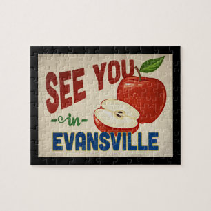 Evansville Indiana Apple - Vintage resor Pussel