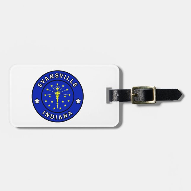 Evansville Indiana Bagagebricka (Horisontell Framsida)