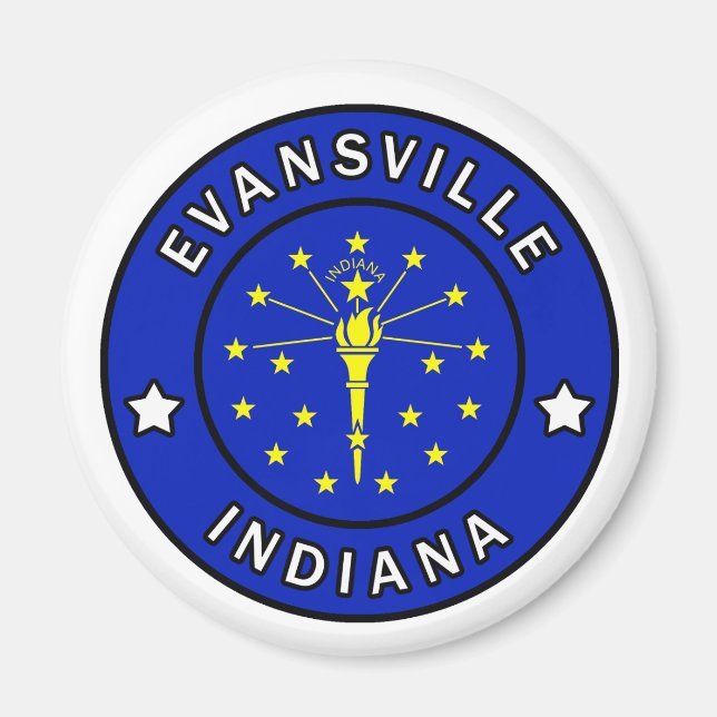 Evansville Indiana Magnet (Framsidan)
