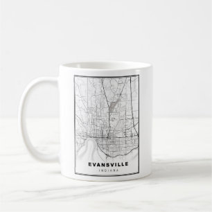 Evansville Karta Kaffemugg