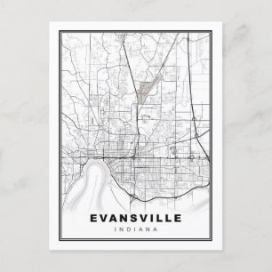 Evansville Karta Vykort