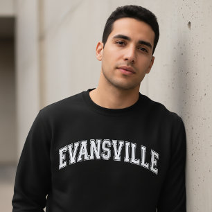 EVANSVILLE Universitet-Style Amerika College Lång Ärmad Tröja