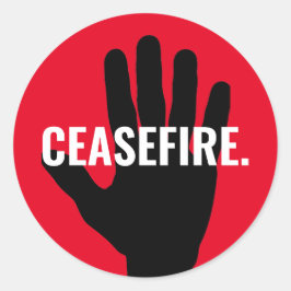 Evapenstillestånd, vit, svart anpassningsbar med f runt klistermärke