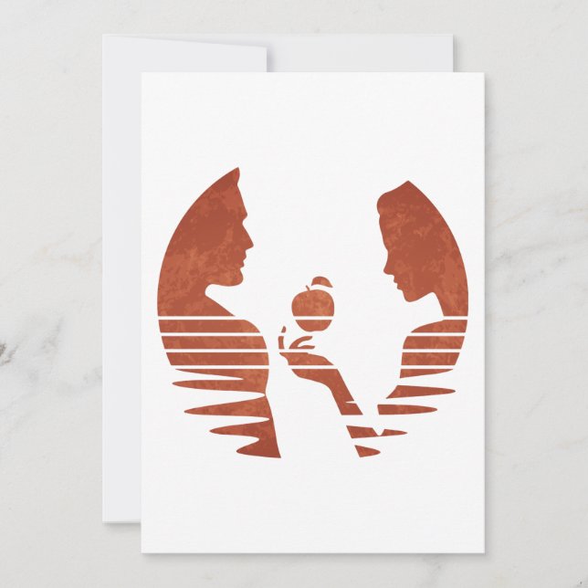 Eve ger Adam ett äpple, Grunge version 3/3 Julkort (Framsida)