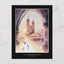 EVE Målade Kraków Gamla Stan Vykort