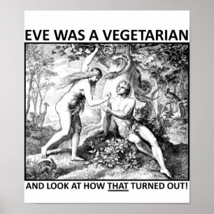Eve Vegetarisk Rolig Affisch