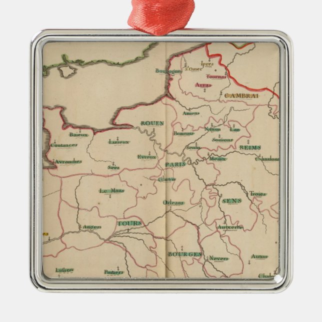 Evechez frankrike julgransprydnad metall (Framsidan)