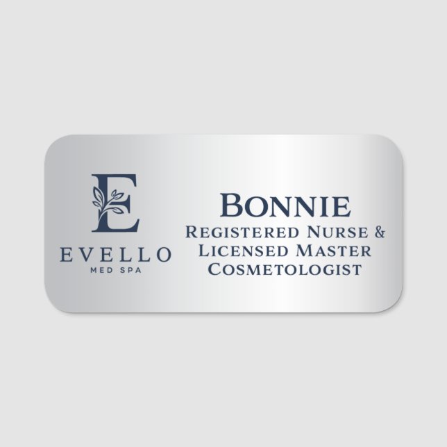 Evello Namn bricka - Bonnie Namnbricka (Framsida)