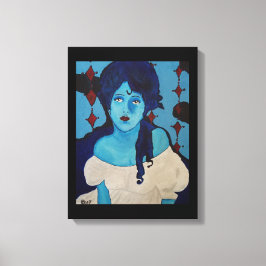 Evelyn Blue Canvastryck