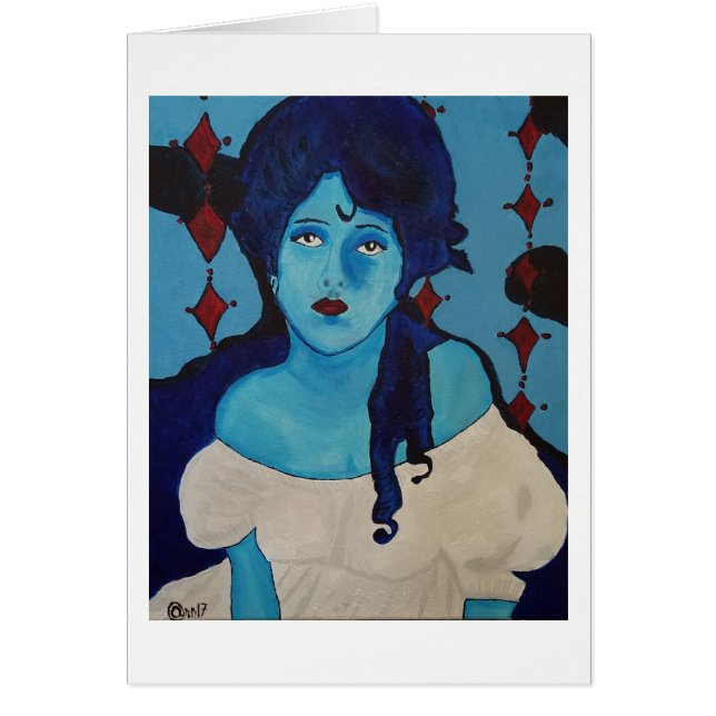 Evelyn Blue Hälsningskort (Framsidan)