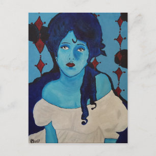Evelyn Blue Vykort