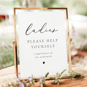EVELYN Calligraphy Dam Bathroom Toiletry Poster