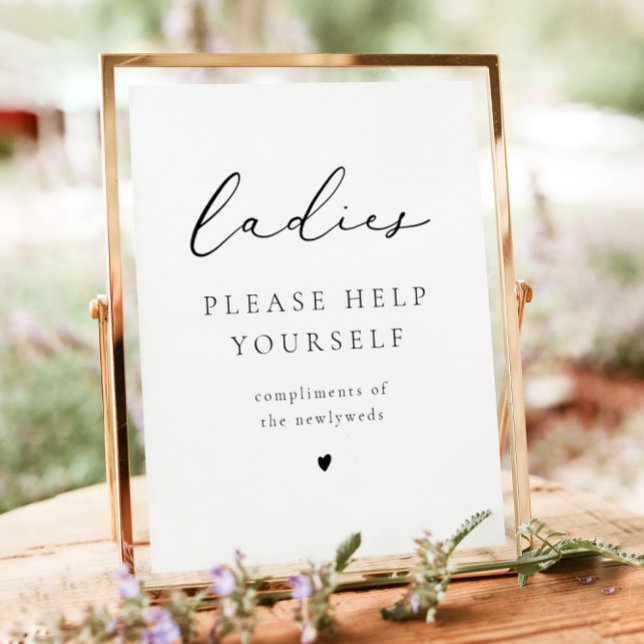 EVELYN Calligraphy Dam Bathroom Toiletry Poster (Skapare uppladdad)