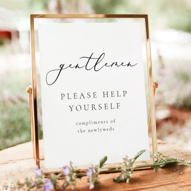 EVELYN Calligraphy Gentlemen Bathroom Toiletry Poster (Skapare uppladdad)