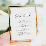 EVELYN Calligraphy Modern Låt oss Drink Pub Menu Poster<br><div class="desc">Den här pub-menyn poster ett typsnitt för elegant och en modern minimalistisk layout. Den enkla kombinationen svart och vitt färg gör det till ett tillägg till perfekten i alla händelser. Använda den här menyn för din bröllopsmottagning,  möhippa,  pension party etc. Redigera *de flesta formuleringar för att uppfylla dina behov.</div>