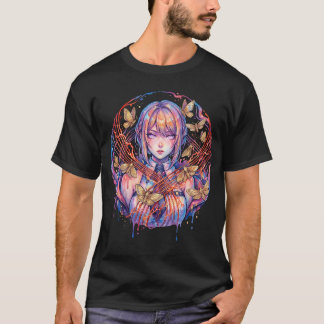 Evelyn Chevalier ZZZ Röda brinnande tetherporträtt T Shirt