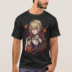 Evelyn Chevalier ZZZ Röda brinnande tetherporträtt T Shirt
