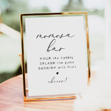 EVELYN Elegant Calligraphy Momosa Pub Sign