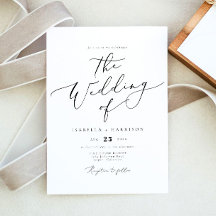 EVELYN Elegant Calligraphy Script Minimal Bröllop