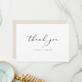 EVELYN Elegant Calligraphy Script Modern Minimal T Tack Kort