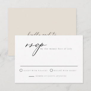 EVELYN Elegant Calligraphy Script Modern OSA kort