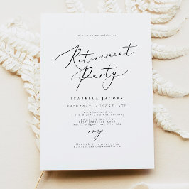 EVELYN Elegant Calligraphy Script Pension Party Inbjudningar