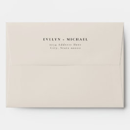 EVELYN Elegant Cream Bröllop Returadress