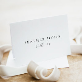 EVELYN Elegant Minimalist Script Place Card OSA Kort