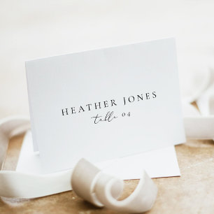 EVELYN Elegant Minimalist Script Place Card OSA Kort