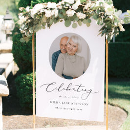 EVELYN Elegant Script Minnes Sorgedig Välkommen