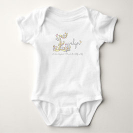Evelyn Flickor namn betyder E monogramhjärtan Tee Shirt