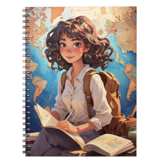 Evelyn Wanderlusts utskrivbara junk journal Anteckningsbok (Framsidan)