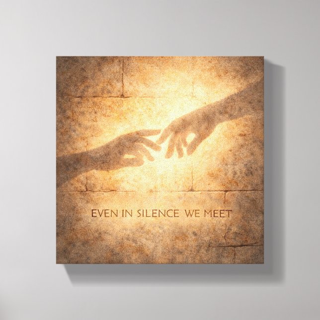 Even in Silence We Meet Minimal Spiritual Wall Art Canvastryck (Framsida)