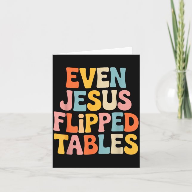 Even Jesus Flipped Tables Funny Jesus Lovers Chris Kort (Framsida)