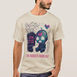 Even Robots Burn Out T Shirt