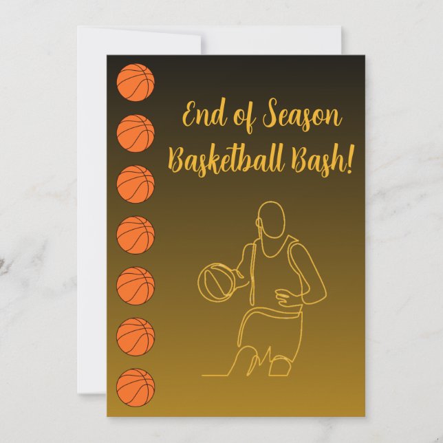 Evenemang Namn Plats Sport Tema Basket Inbjudningar (Framsida)