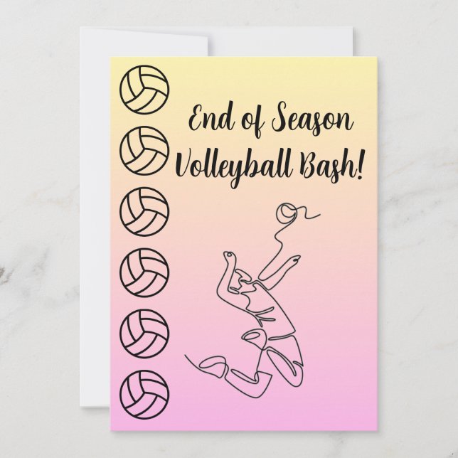 Evenemang Namn Plats Sport Tema Volleyboll  Inbjudningar (Framsida)