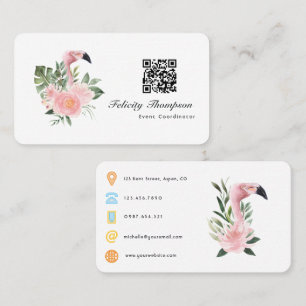 Evenemangskoordinator QR-kod för Tropical Rosa Fla Visitkort