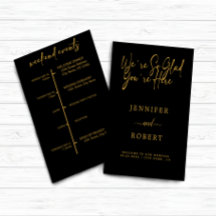 evenemangskort guld Calligraphy bröllop helg