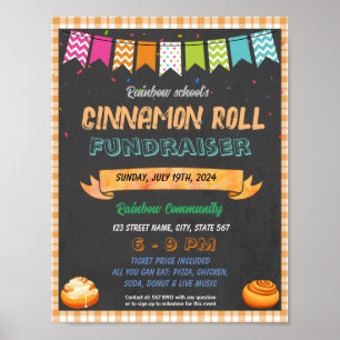 Evenemangsmall för Cinnamon Roll Fundraiser Poster