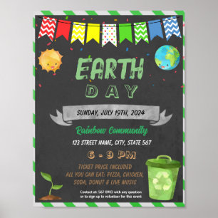 Evenemangsmall för Jord-dagar Poster