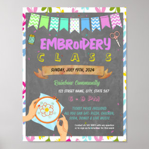 Evenemangsmall i klassen Embroidery Poster