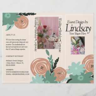 Evenemangsplanerare Dekoratör Pris Botanisk Brosch Reklamblad