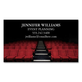 Evenemangsplanering för teater eller film magnetiska visitkort
