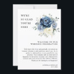 Evenemangsprogrammet Dusty Blue Ivory Blommigt Hel Inbjudningar<br><div class="desc">Evenemangsprogrammet Dusty blue blommigt bröllop helg / tidslinje med elegant bouquet av marinblått,  royal blått,  vitt,  guld,  champagne elfenben,   färg ro,  ranunculus blomknoppar och sage grönt eucalyptus löv och elegant vattenfärgsbuquet. Kontakta mig om du behöver hjälp med anpassning eller om du behöver någon annan produkt med den här designen.</div>